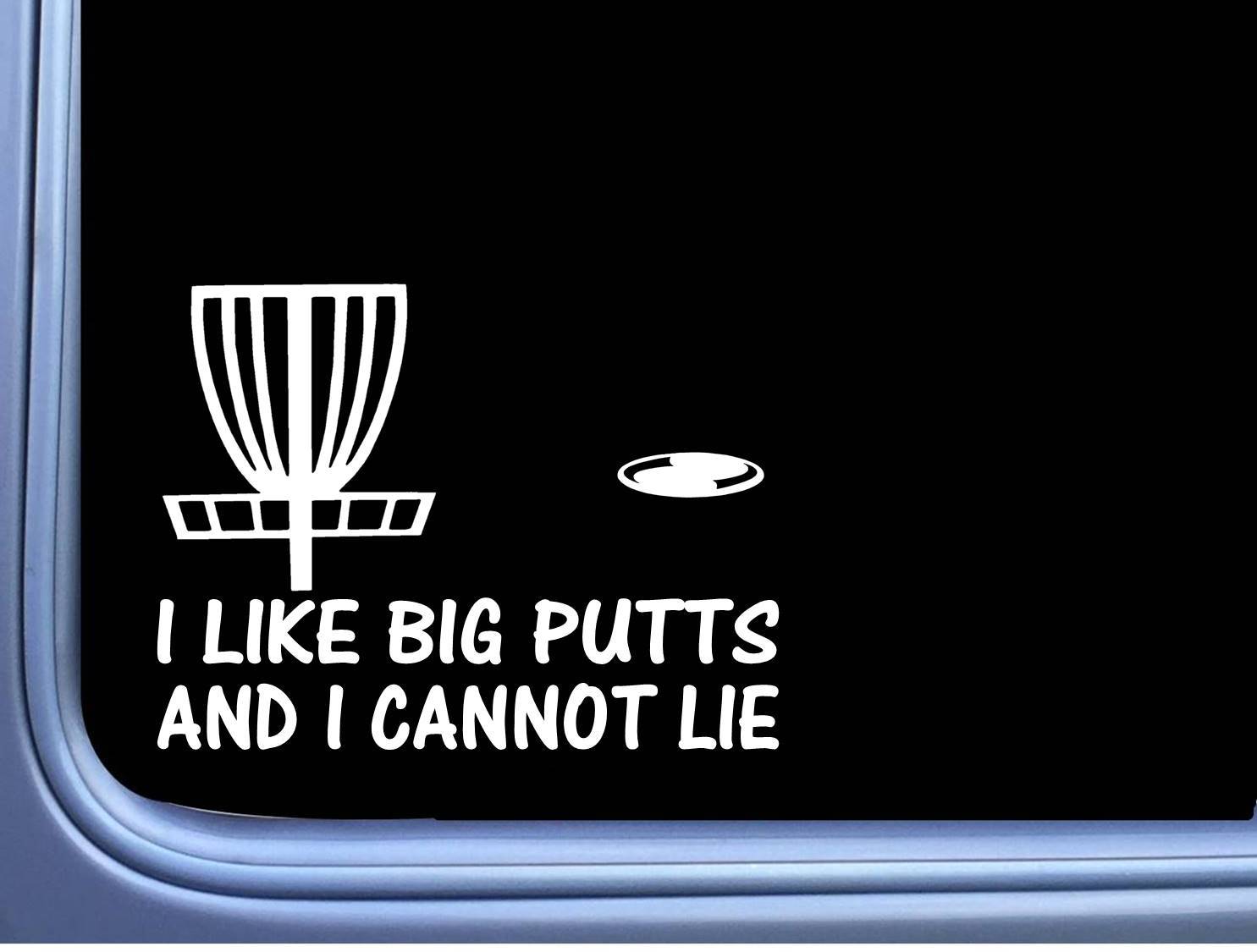 I like big Putts Disc Golf L777 6 inch Sticker putter driver basket Decal