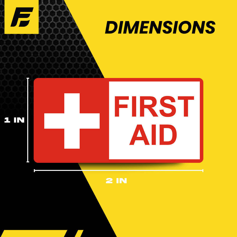 First Aid Sticker (small) – 2″x1″ – 4 Pack