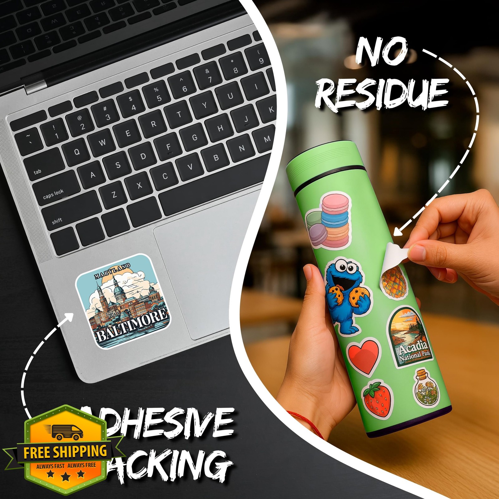 No Thorns Media Baltimore Maryland 4 Inch City Sticker