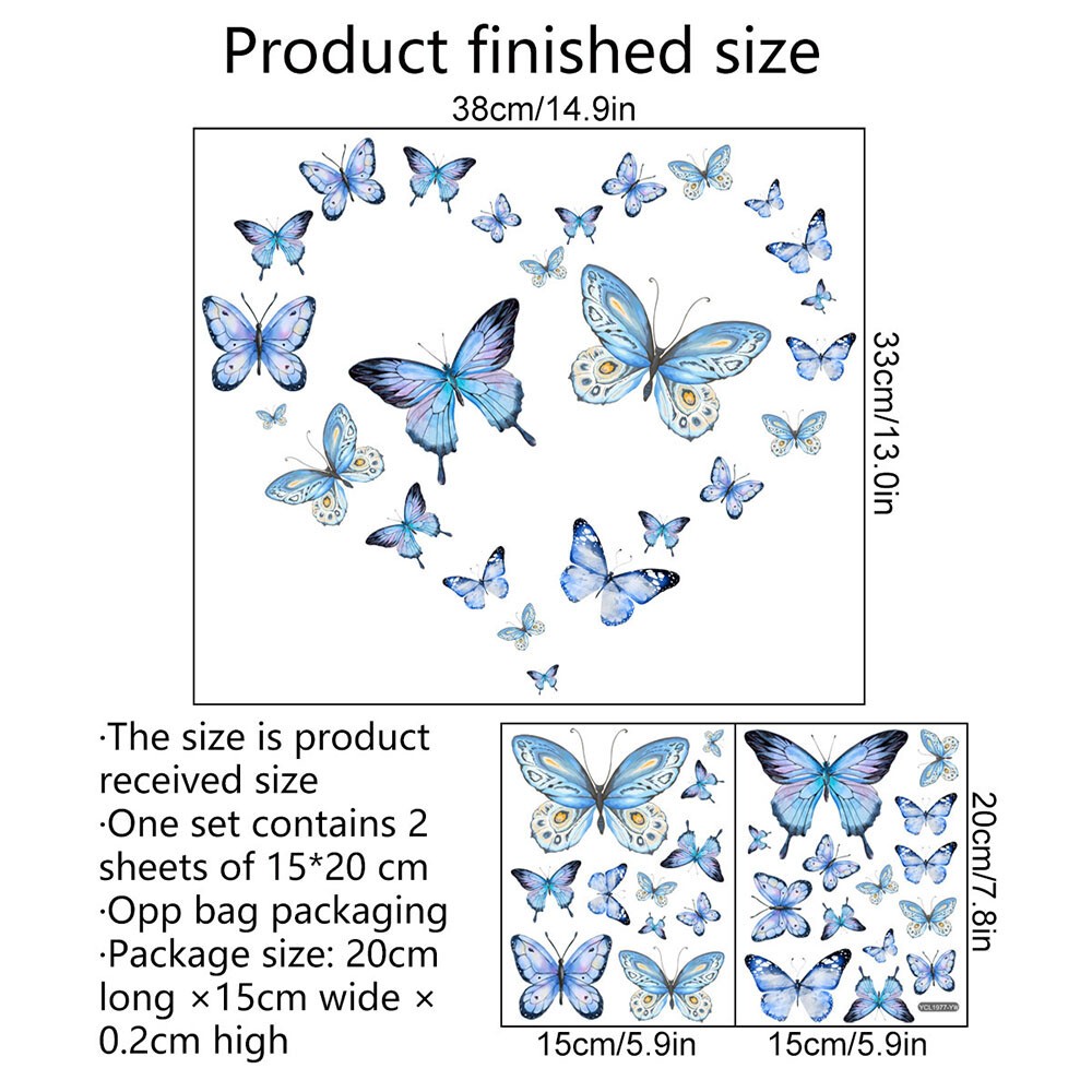 12pc Luminous Butterfly Design Decal Art Wall Stickers Room Magnetic Home Decor✔
