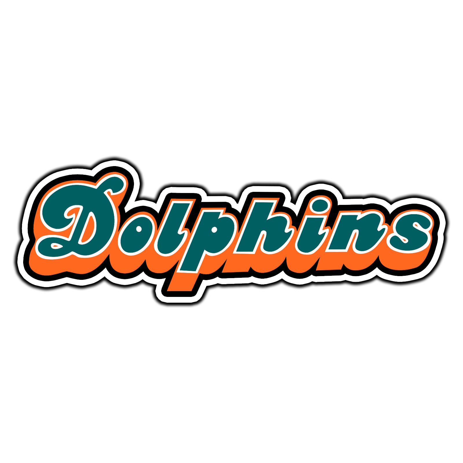Miami Dolphins Logo #9 Football Sticker Waterproof Vinyl Decal Die-Cut Car