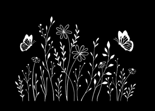Boho Wildflowers & Butterflies Vinyl Decal Sticker Car Truck Window Wall Art