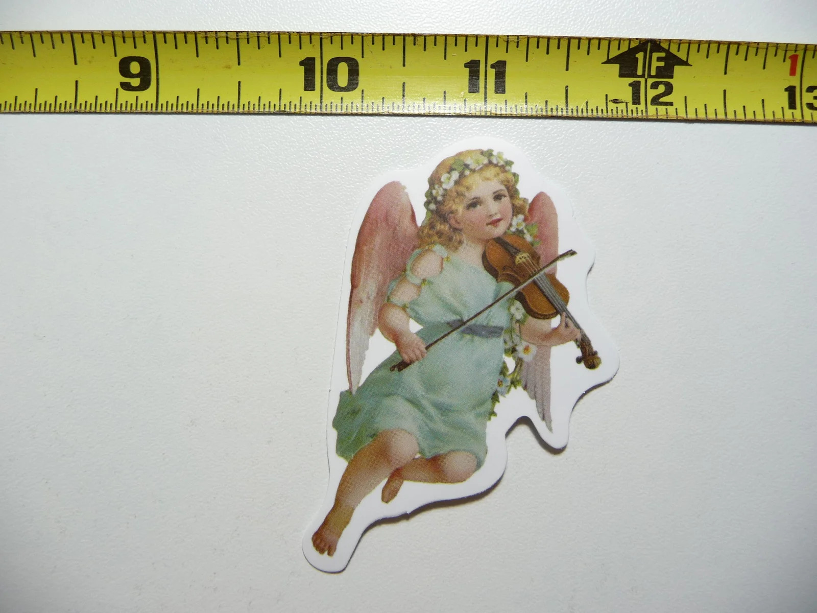 CHERUB ANGEL VIOLIN SMALL STICKER DECAL PAINTING ARTWORK MUSEUM ART