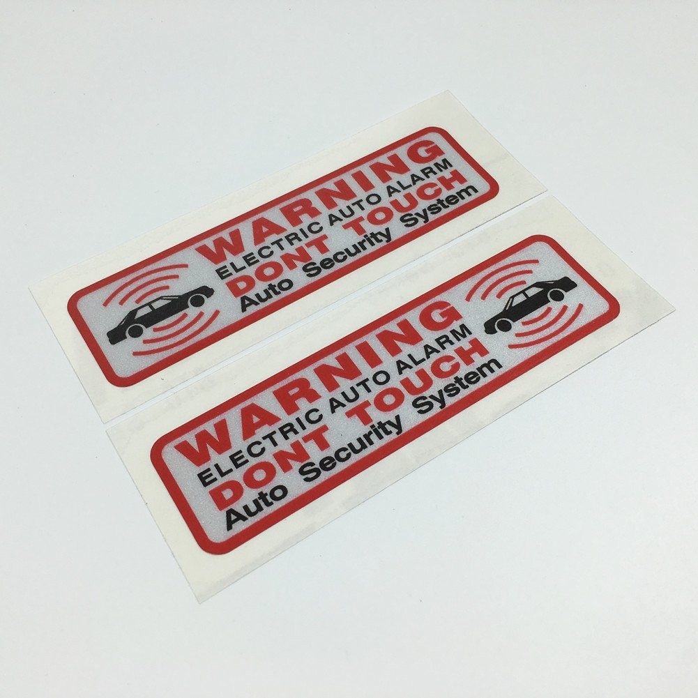 Warning Electric AUTO Alarm Dont Touch Security System Car Stickers Motorcycl…