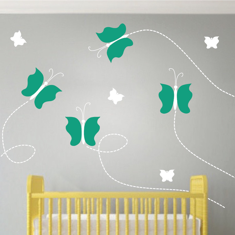 Nursery Butterfly Wall Decal Girl’s Room Wallpaper Insects Removable Vinyl, b25