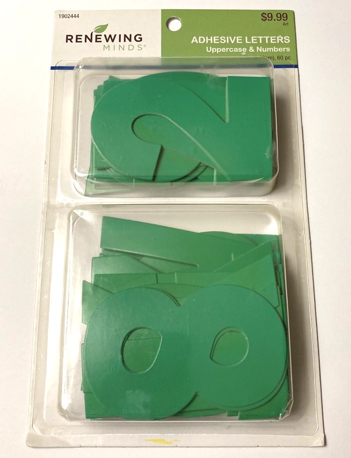 Renewing Minds Adhesive Letters Numbers Large 3.5″ Orange Green for Signs Crafts