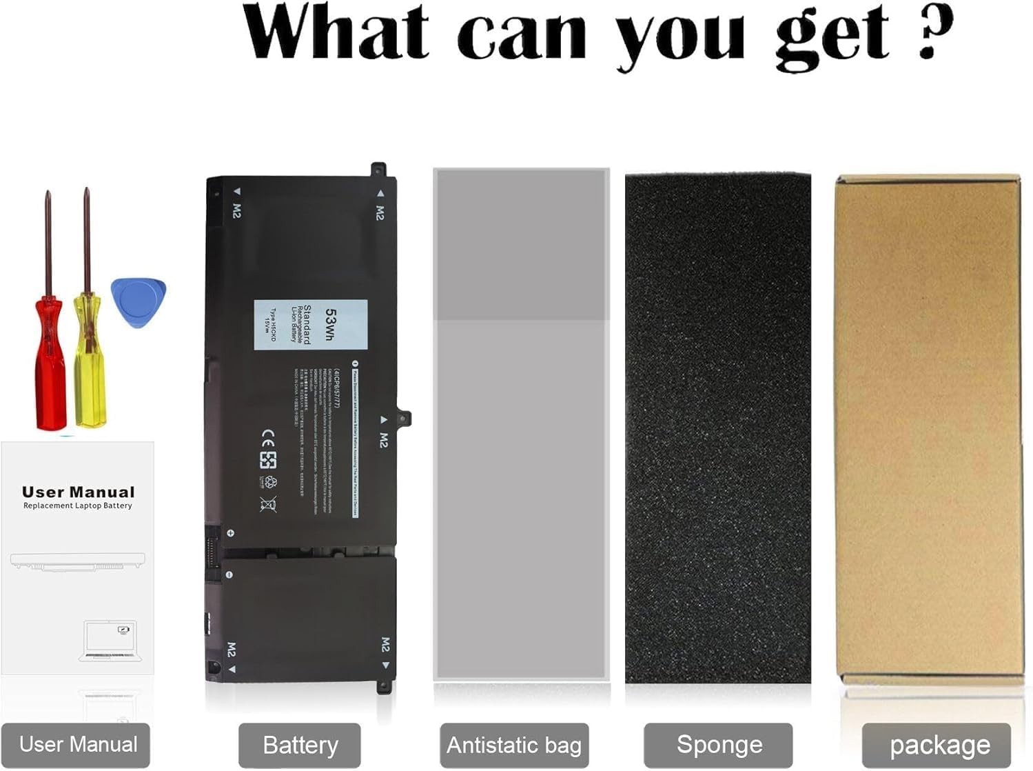 H5CKD Laptop Battery for Dell Inspiron 7300 7306 7405 7500 2-In-1 7506 5501 5502