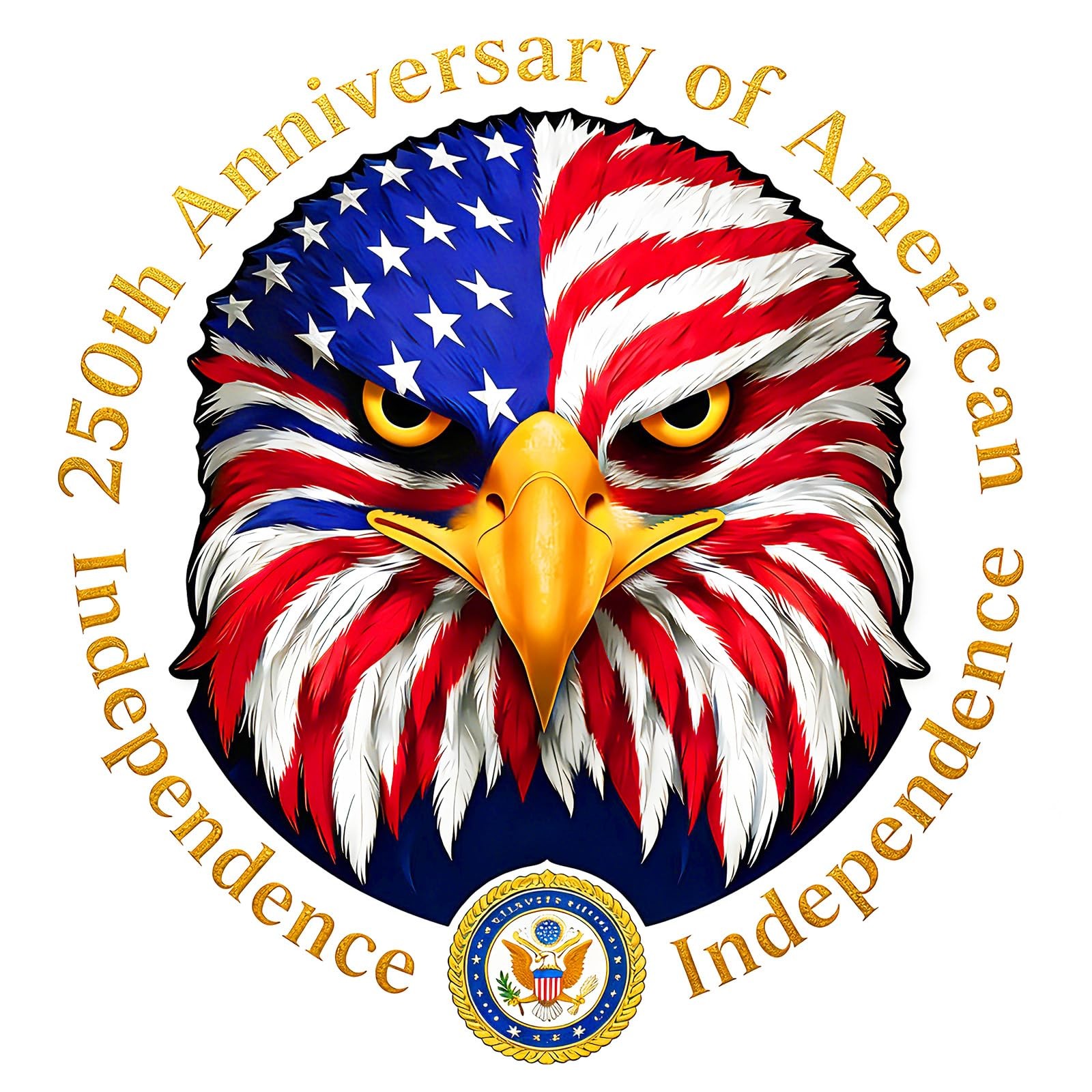 5 pcs 250th Anniversary USA Car Decal Sticker,17762026 Patriotic Vinyl Sticke…
