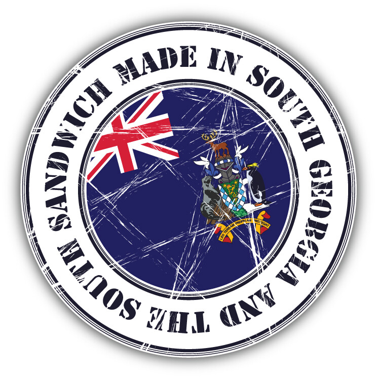 Made In South Georgia Grunge Flag Stamp Car Bumper Sticker Decal