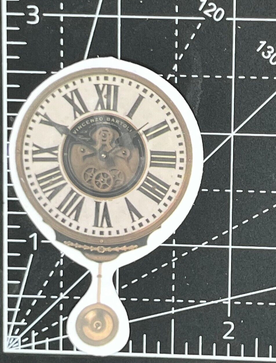 Old Time Clock – Wall Coo Coo Clock – Die Cut Vinyl Decal Sticker Bomb Roman #s