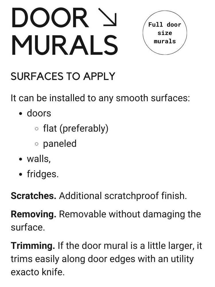 Cartoon Animals Door Wrap, 1-piece Laminated Sticker Mural