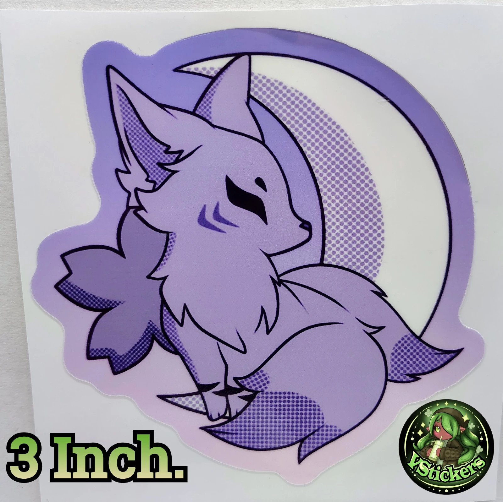 [Vtuber][3 Inch] Akiphonic Spirit Realm Fox – Water-Resistant Fan Art Sticker!