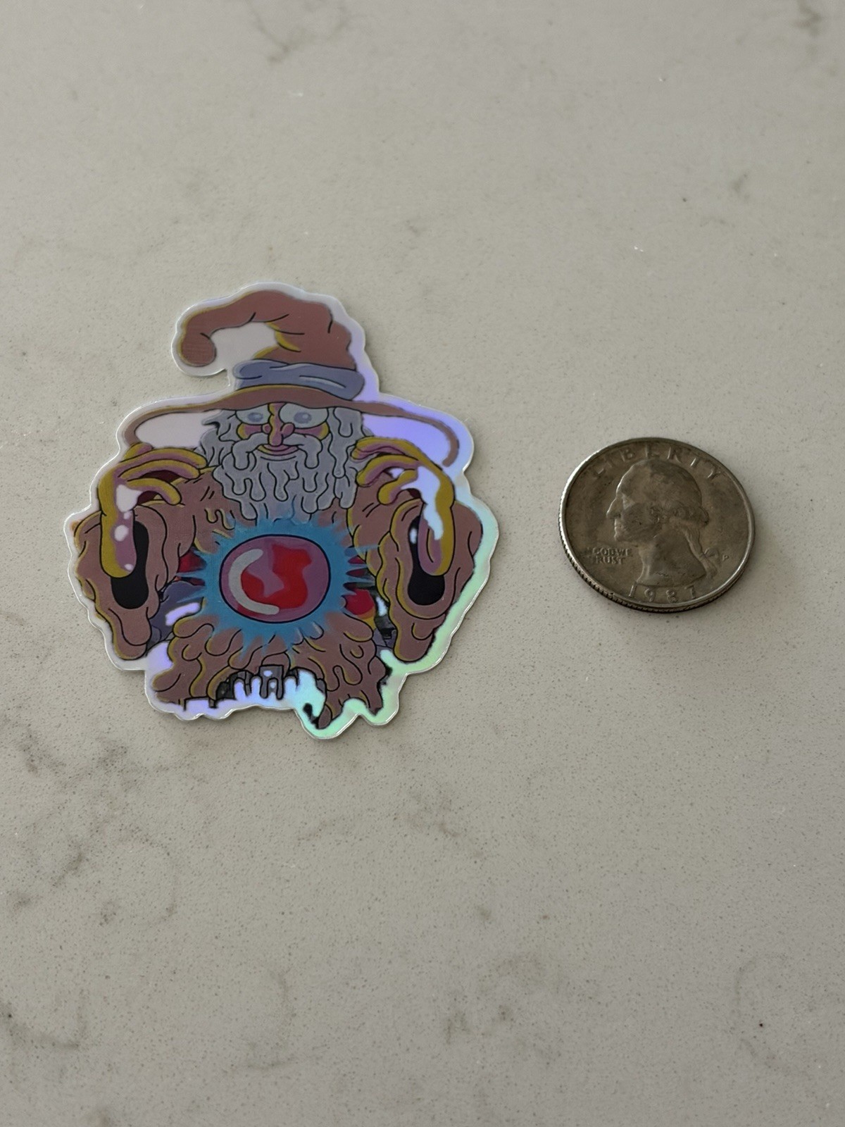 Trippy Holographic Wizard Sticker