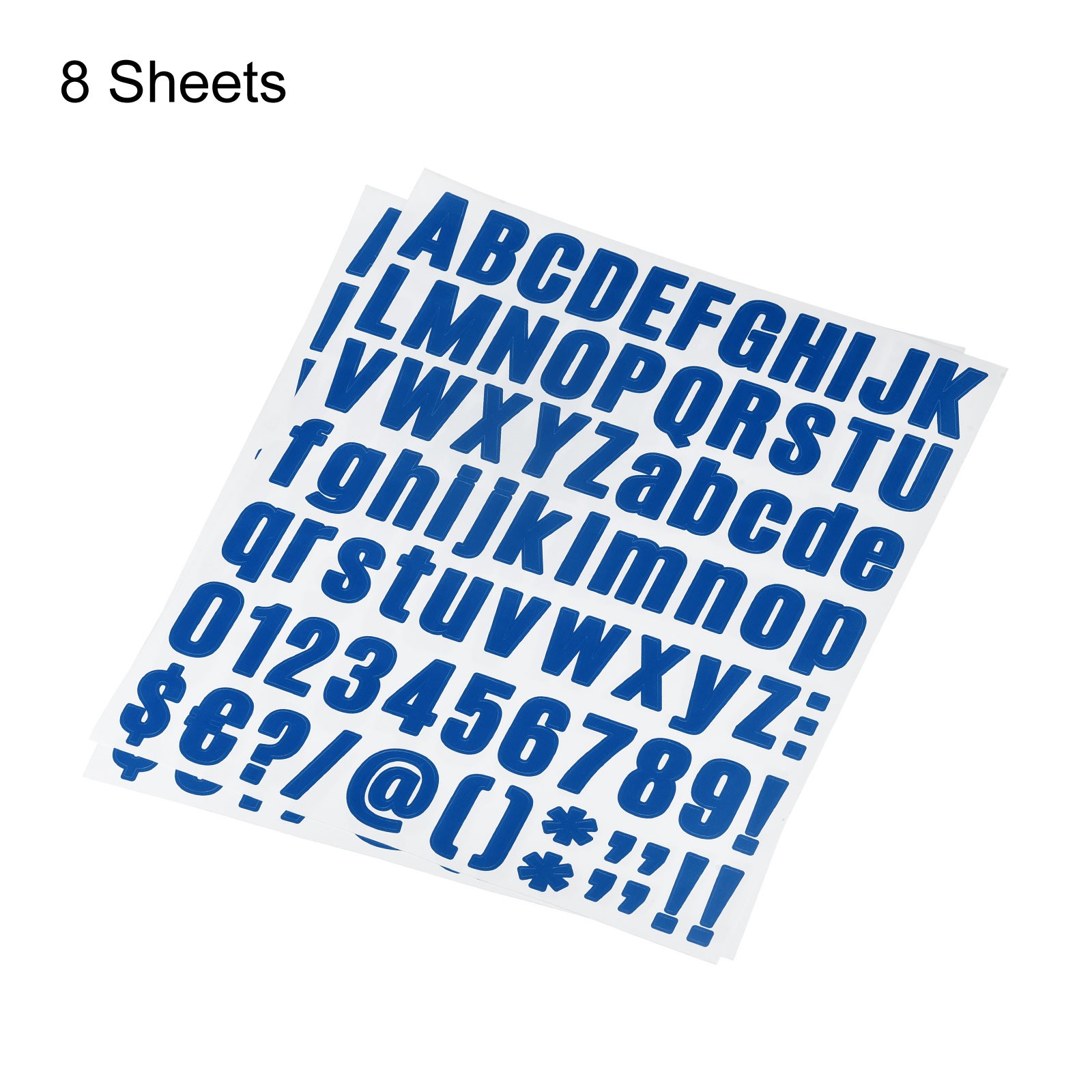 8Pcs 1″ Vinyl Letter Number Sticker DIY Dark Blue Self Adhesive Waterproof