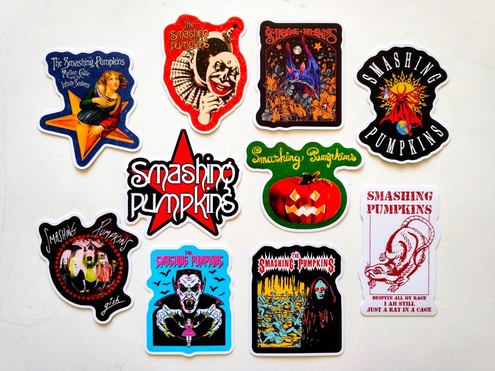 Smashing Pumpkins Sticker Pack (10) 1979 Rat in a Cage Mayonaise 90s Grunge