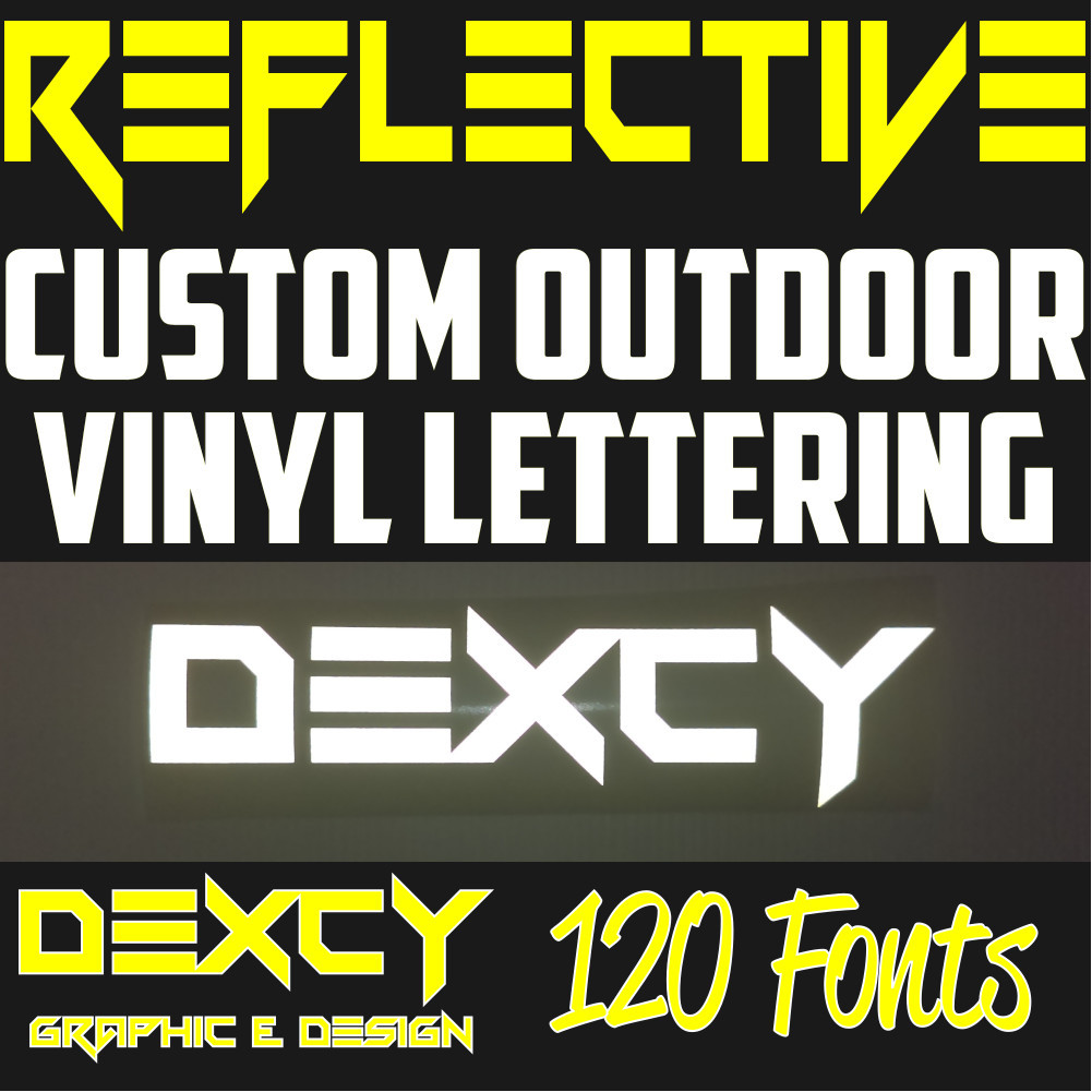 1″ – 14″ Custom Outdoor REFLECTIVE Vinyl Lettering Decal Sticker Car Window Sign