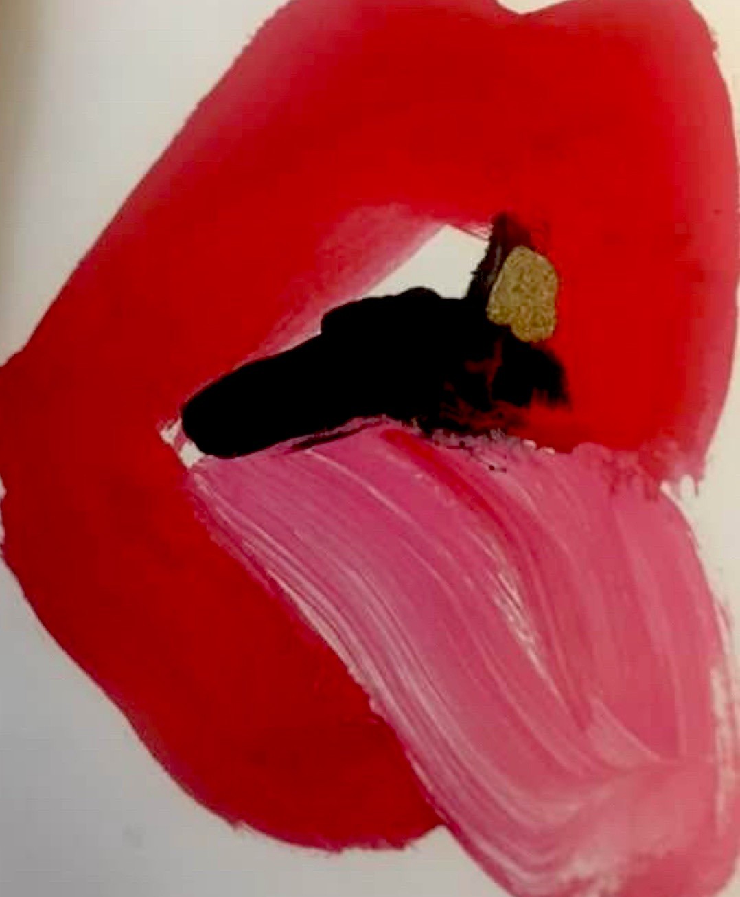 Lips Decorative Wall Decal Sticker Red Pink Black Art for Adults Teens Any Room