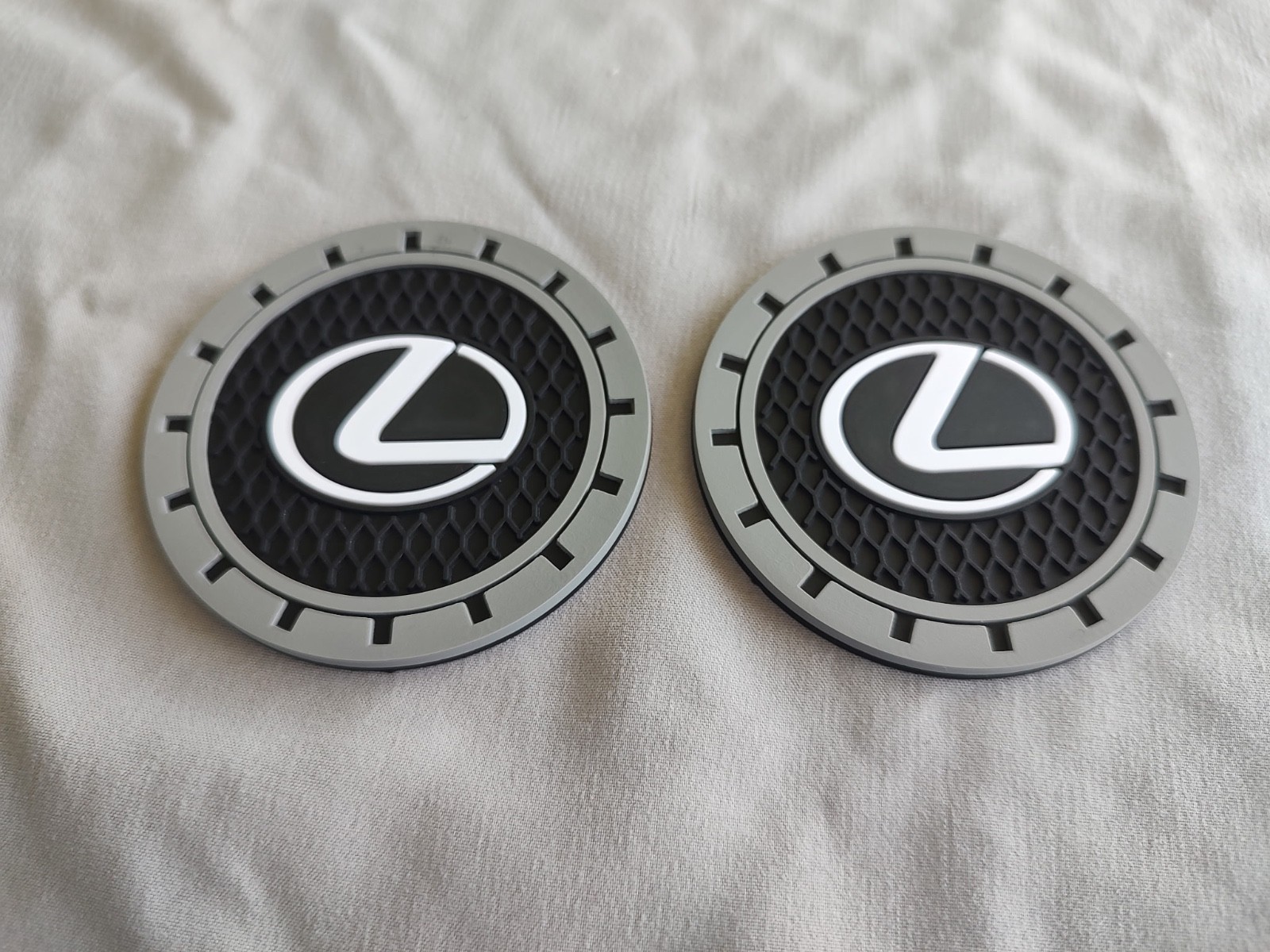 Set Of 2 Branded Neoprene Car Coasters, Red Sox Yankees Manchester Audi and re