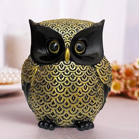Uniqube Store Has Modern Classy Lucky Owl Resin Art Figure Showpiece For Decore