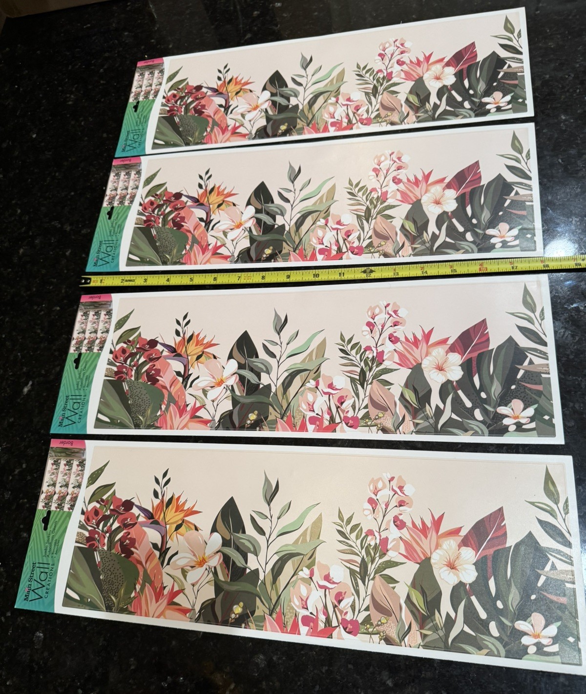 Set of 4 Main Street Wall Creations Jumbo Stickers Border ALOHA SPIRIT Removable