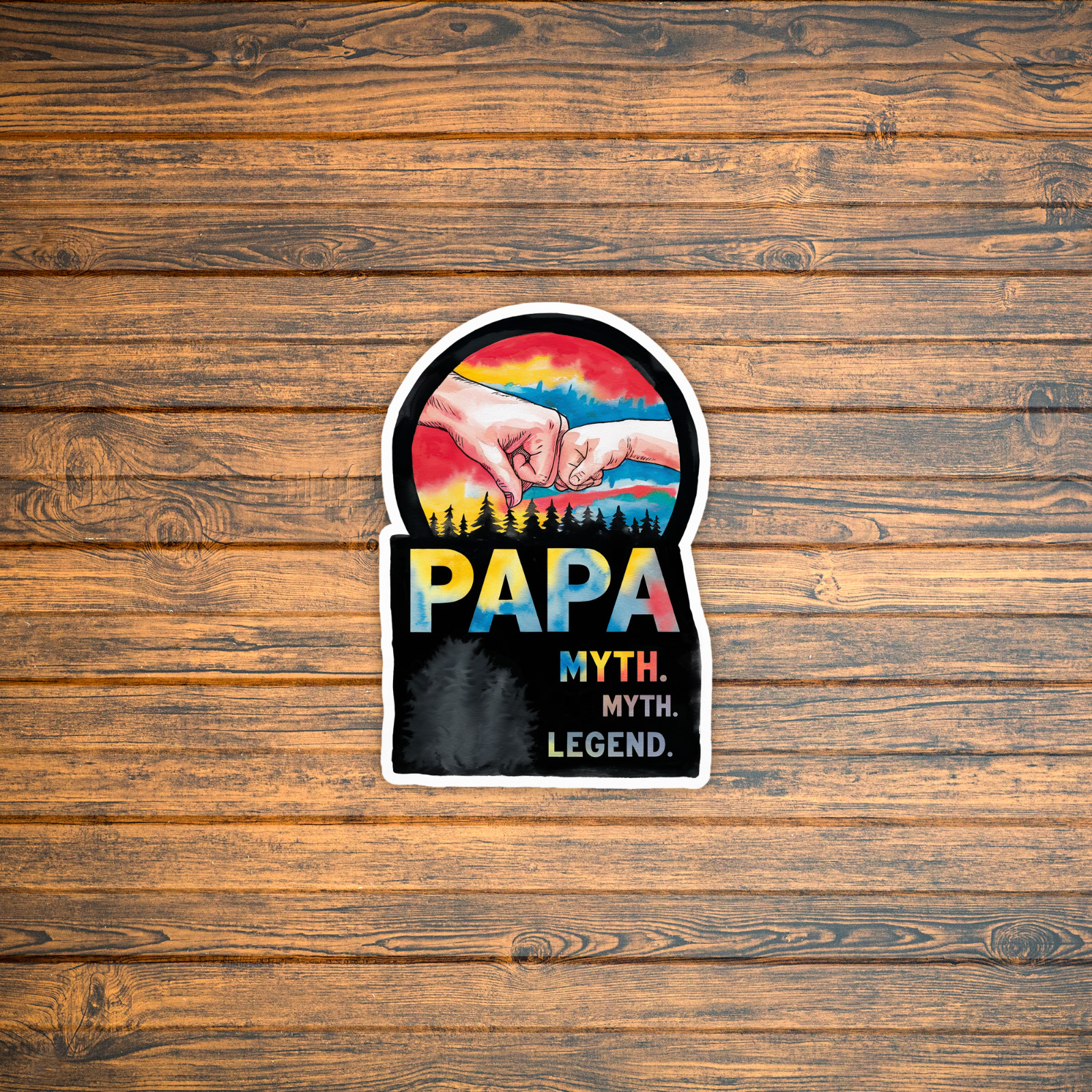 Papa Myth Legend Vintage Style Sticker Happy Father’s Day Gift #1402