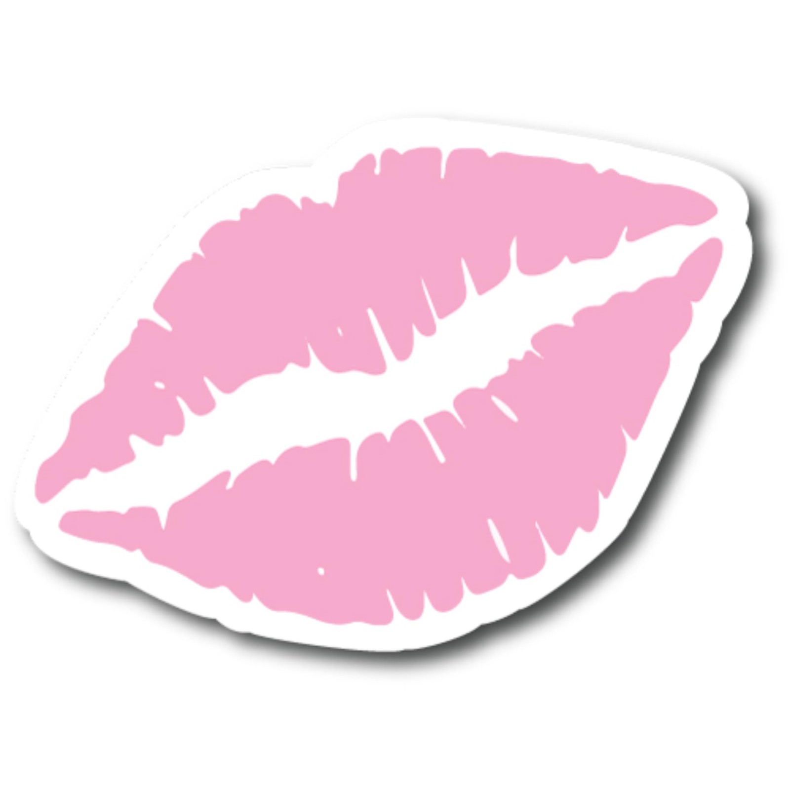 Kiss Lips Car Magnet Pink 6in Cute Automotive Decal