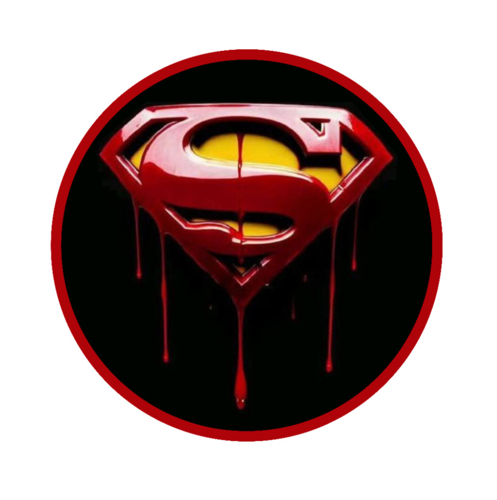 Superman (Blood Logo) 4″ Vinyl Decal Handmade Vehicle Cooler Laptop Decor Cup 26