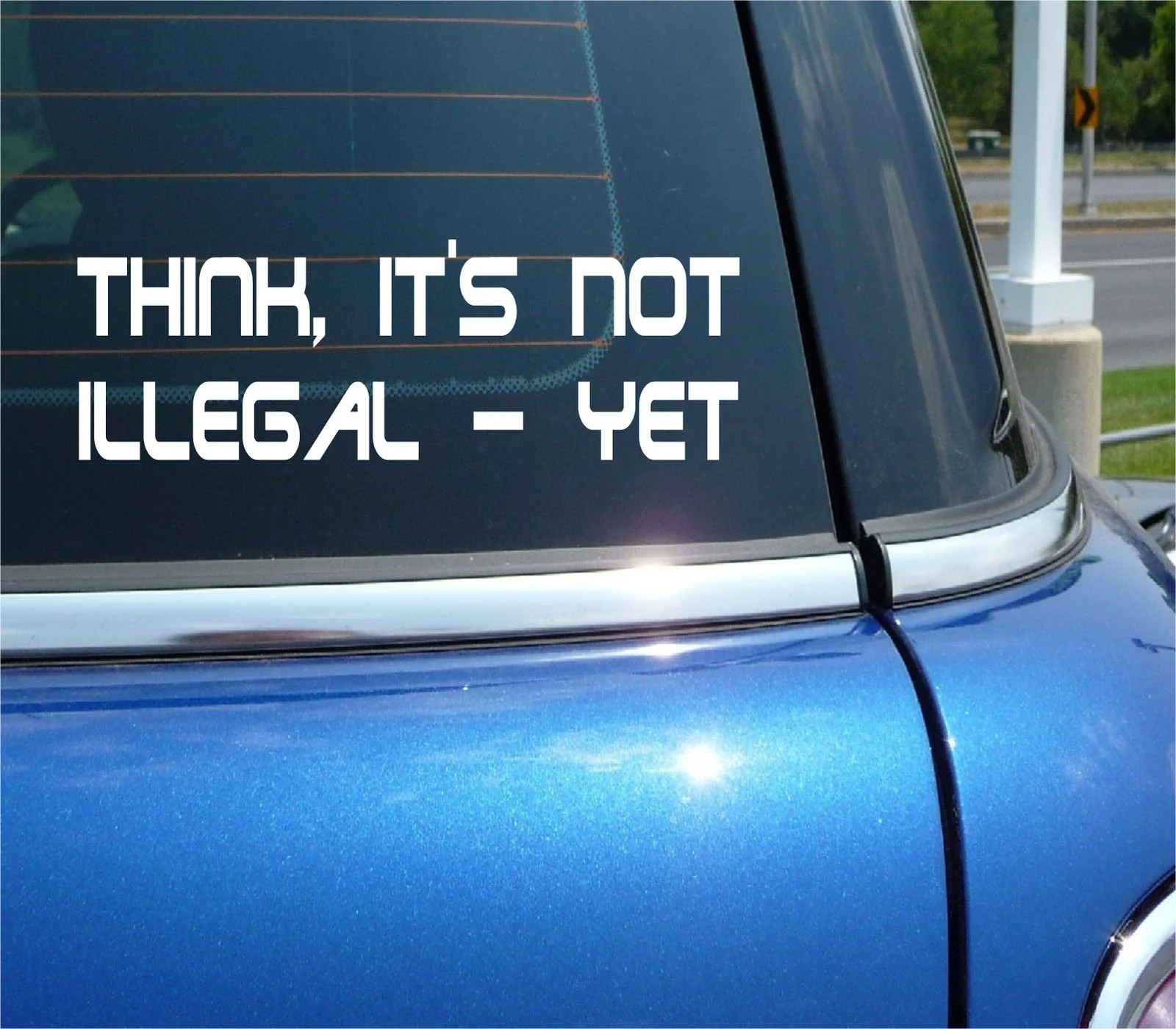 THINK IT’S NOT ILLEGAL YET DECAL STICKER NANNY GOVERNMENT CAR TRUCK WINDOW
