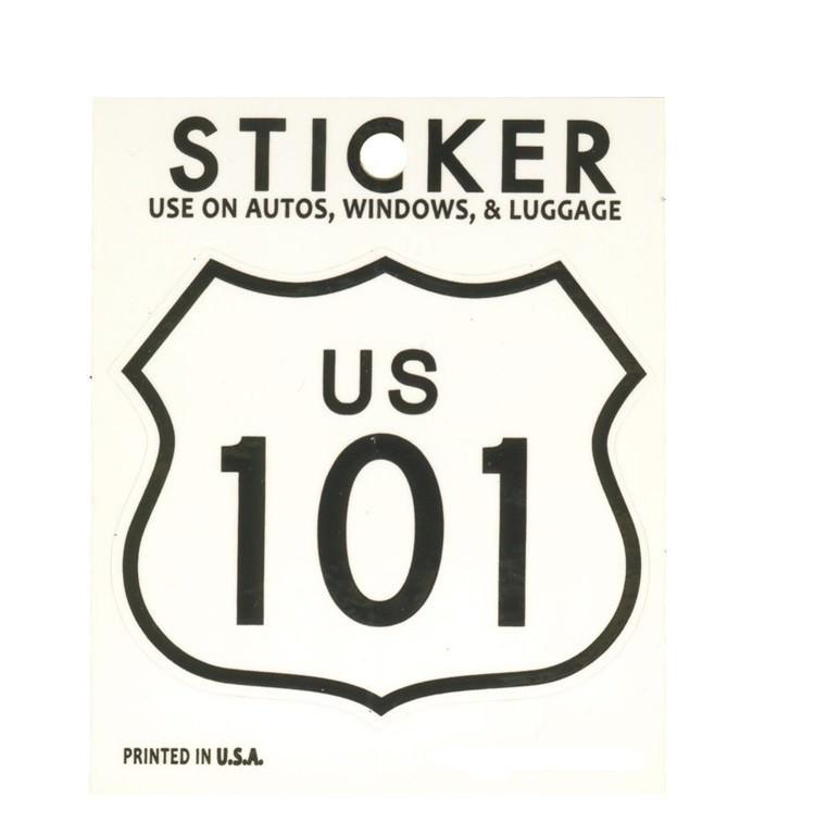 US 101 Sticker – California, Oregon, Washington, UV Protection 2-7/8″