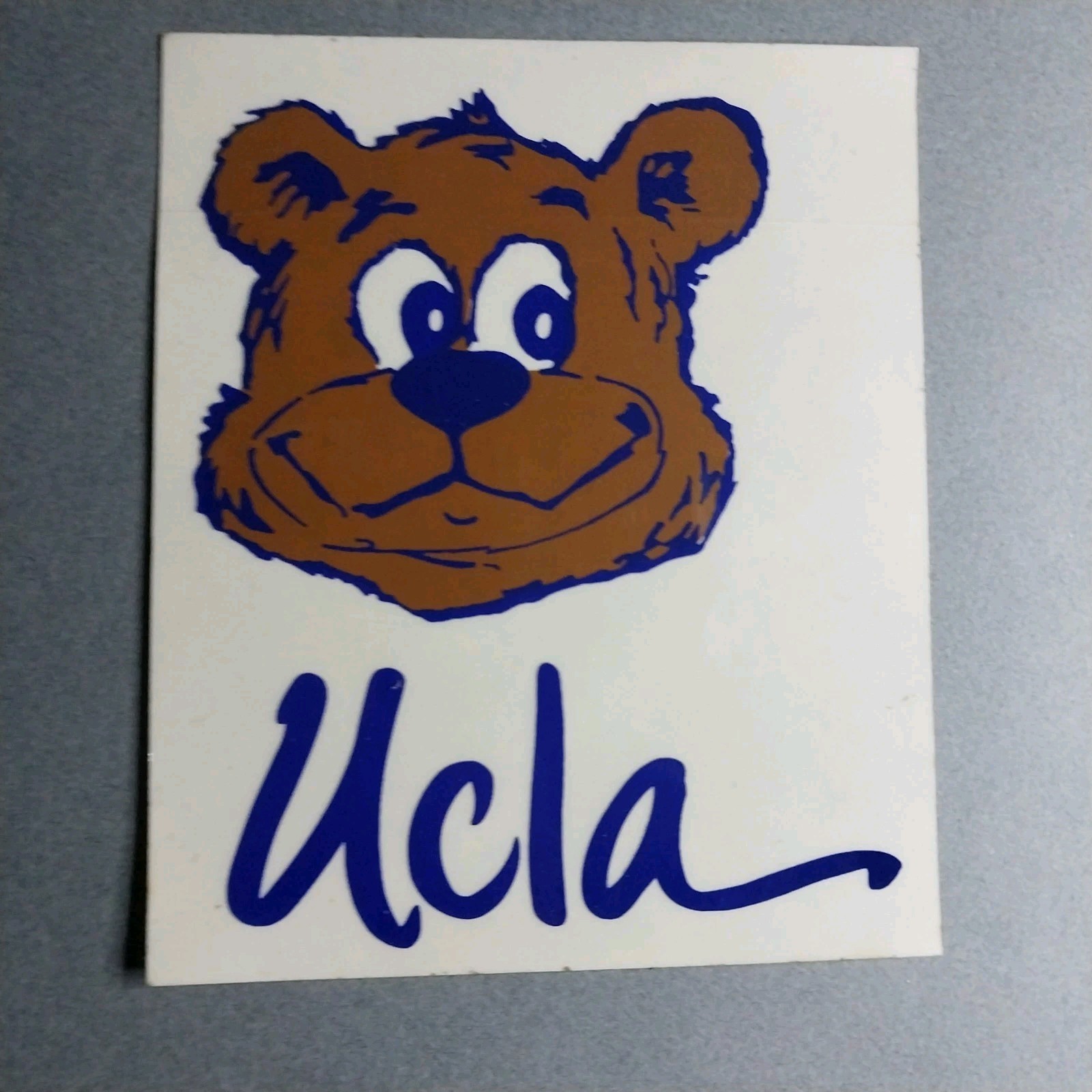 Vintage UCLA Bruins Mascot Transparent Sticker Decal 3 7/8″ x 3 1/4″ California