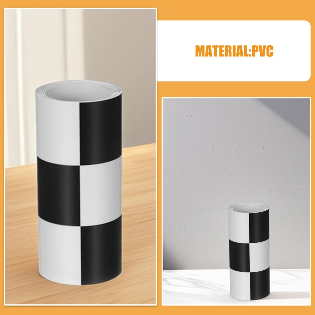 4 Rolls Self Stick Checkered Wallpaper Border Trim Waterproof For Bathroom Walls