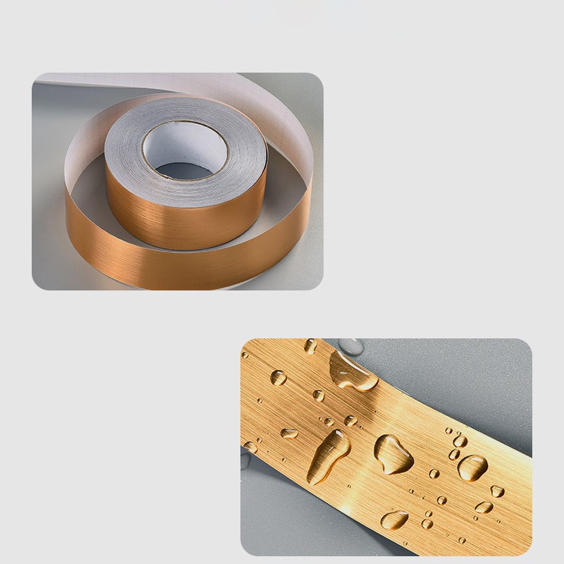 Decor Car Home Metallic Matte Brushed Grain Wrap Sticker Tape Silver Gold 5M 50M