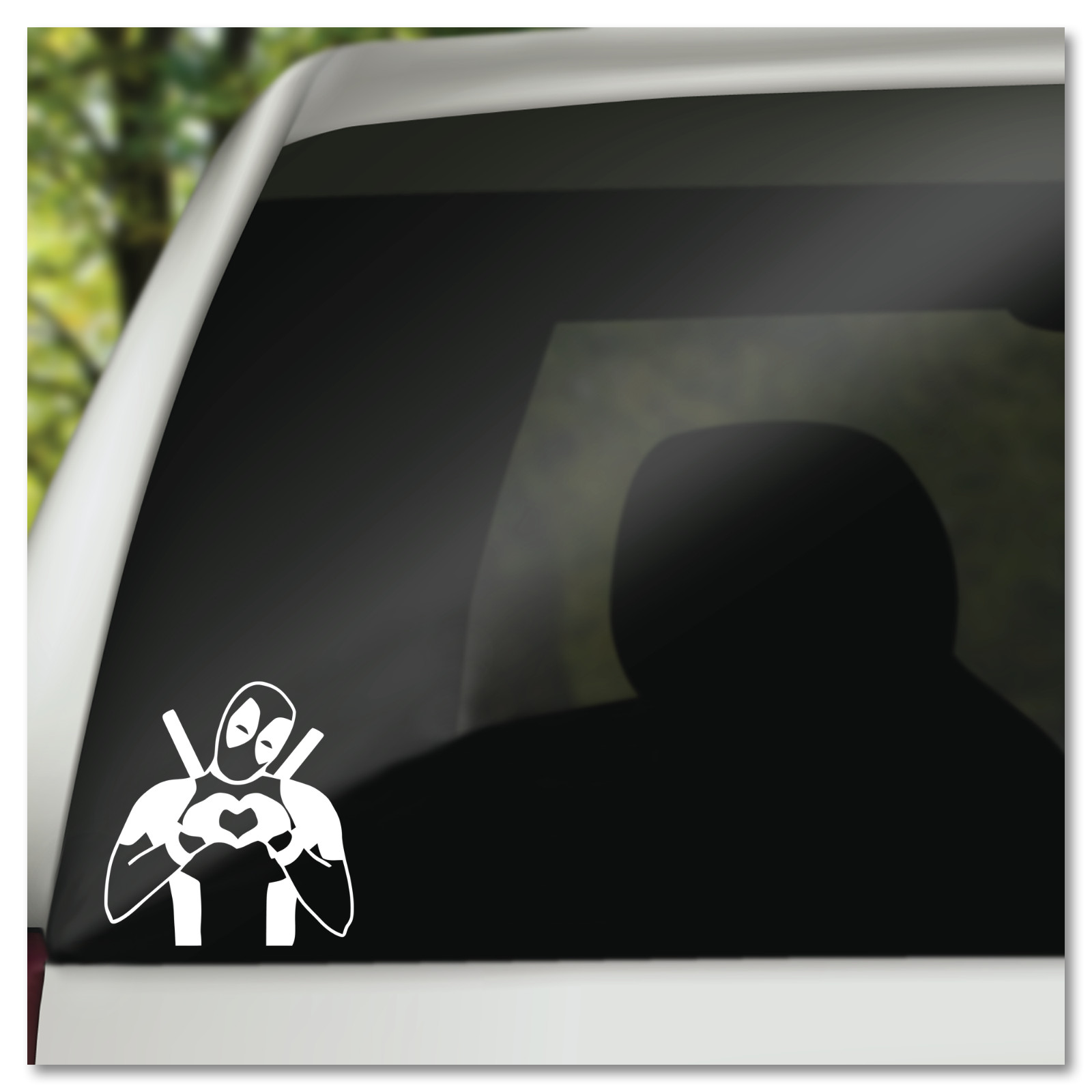 6″ Deadpool Heart Hands Comic Book Superhero Vinyl Decal Sticker