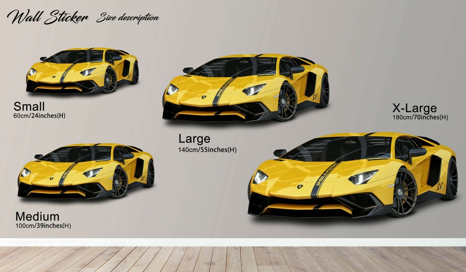 3D Small Space Auto G36 Car Wallpaper Mural Poster Transport Wall Stickers Honey