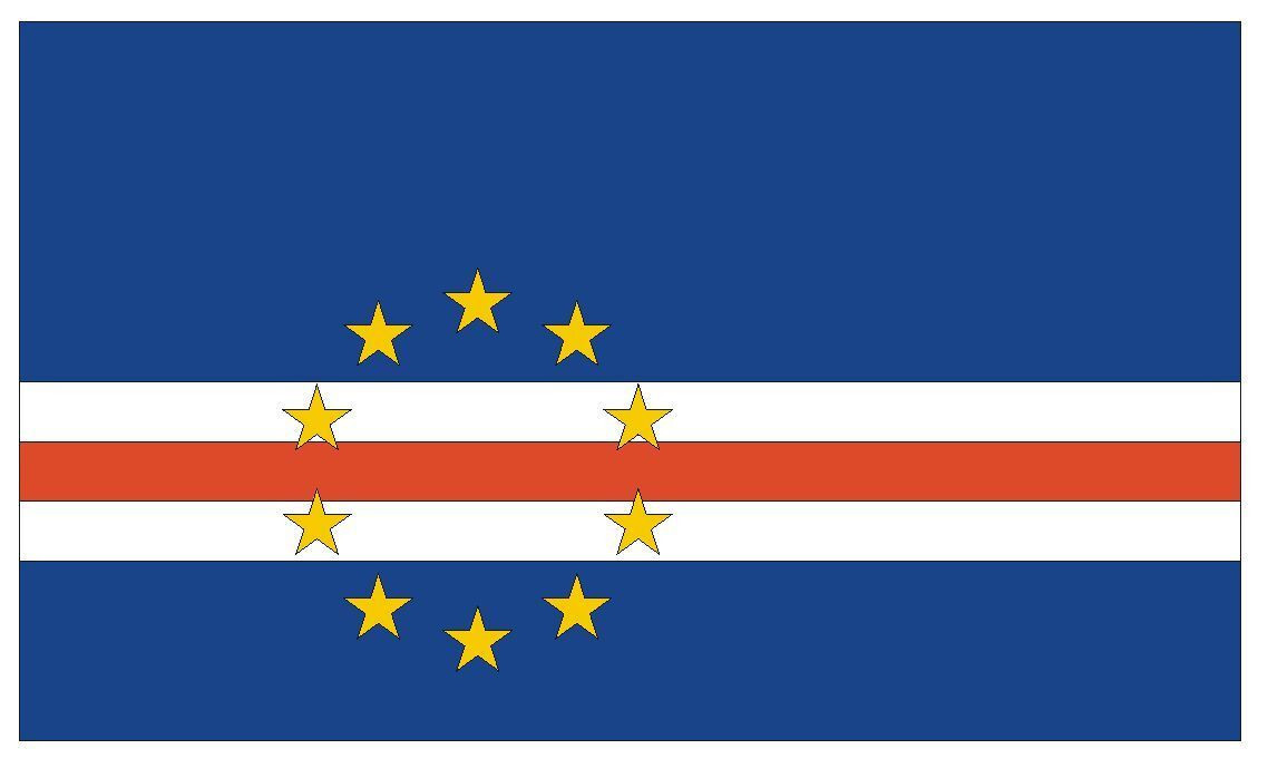 Cape Verde Flag Sticker Decal F85