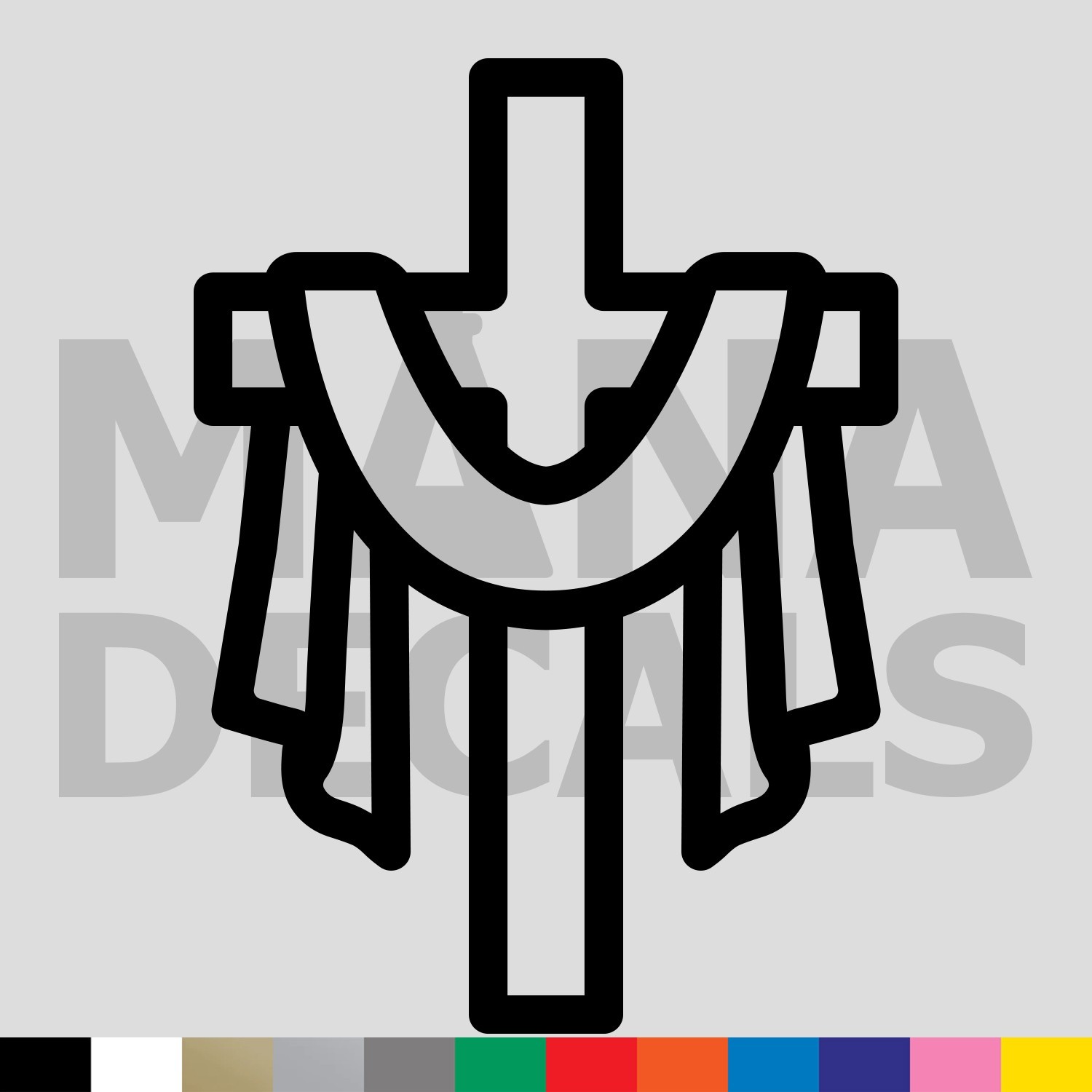 Draped Cloth Cross Vinyl Die Cut Decal Sticker – Christian Jesus Christ Easter