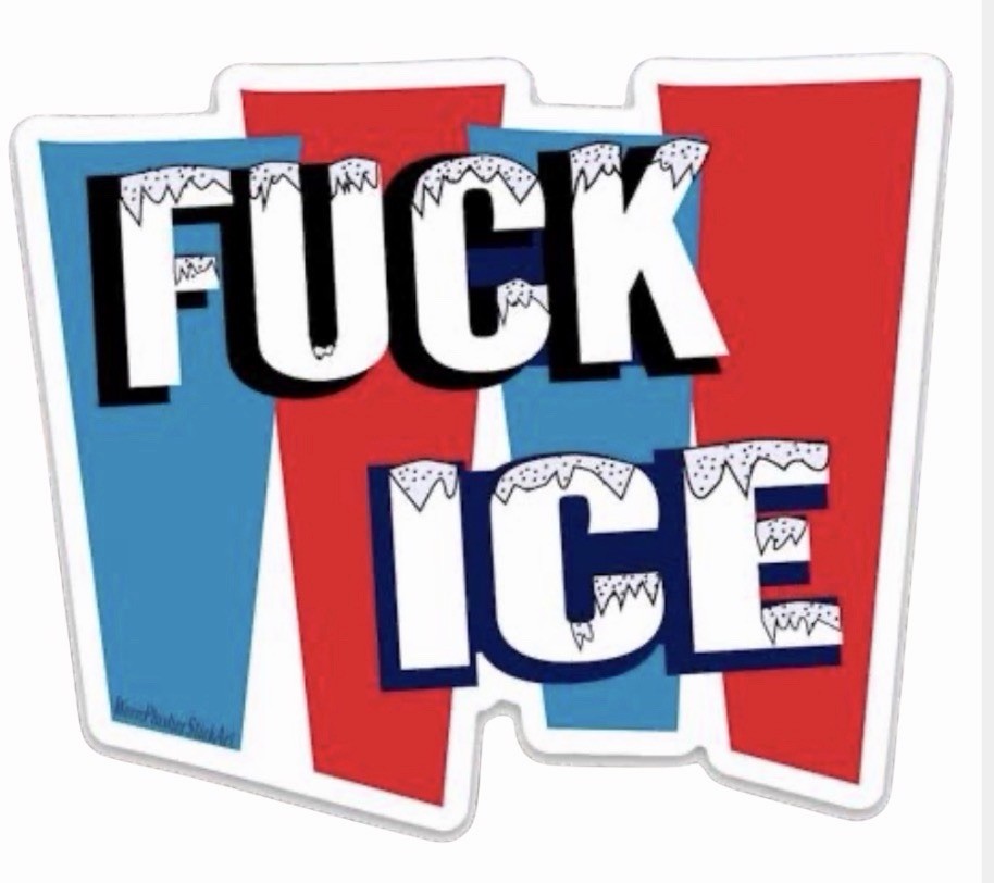 FCK ICE Adhesive Vinyl Sticker Decal Die Cut 3.5 x 2.5 Inch🔥QUANTITY