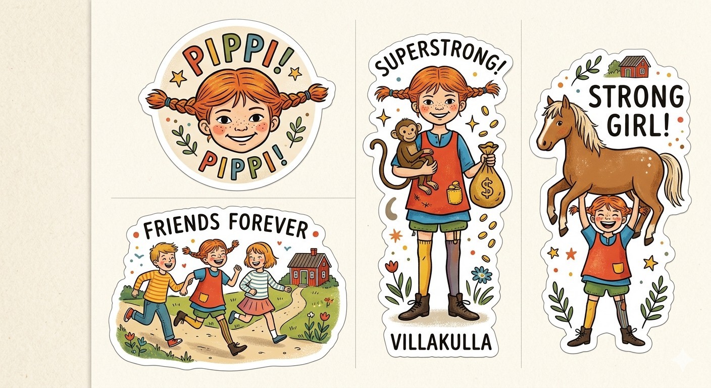 Pippie Longstocking Sticker Decal Phone Laptop