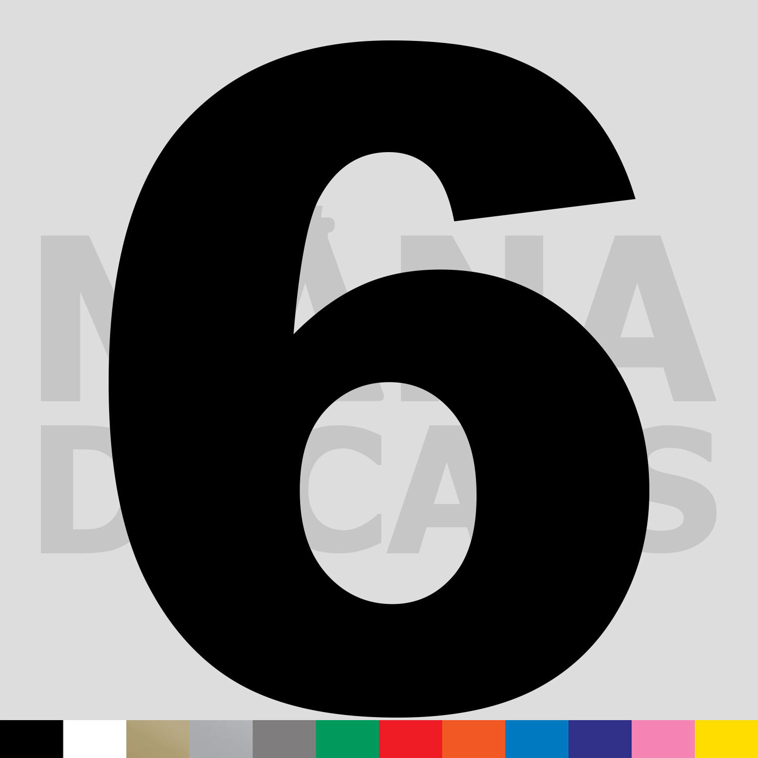 Number Six 6 Vinyl Die Cut Decal Sticker
