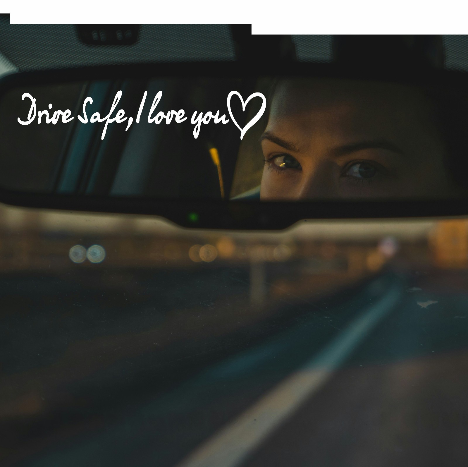 Drive Safe I Love You Car Mirror Decal. I Love You Drive Safe Heart Window Decal