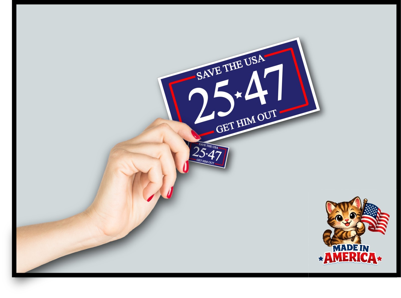 25 47 Decal Sticker Anti Trump Save the USA Get Him Out Amendment No MAGA War