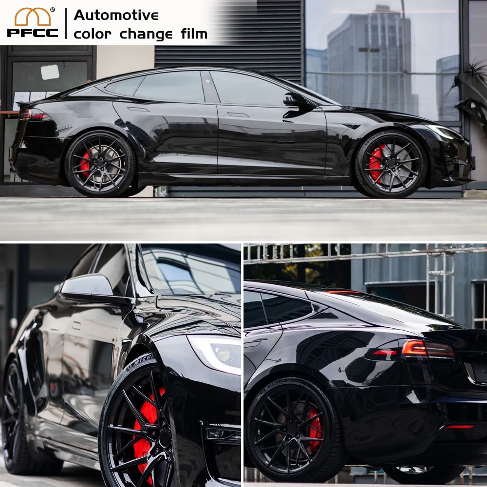 Tesla Model S 21-24 PreCut Paint Protection Film Piano Black Wrap Color Change