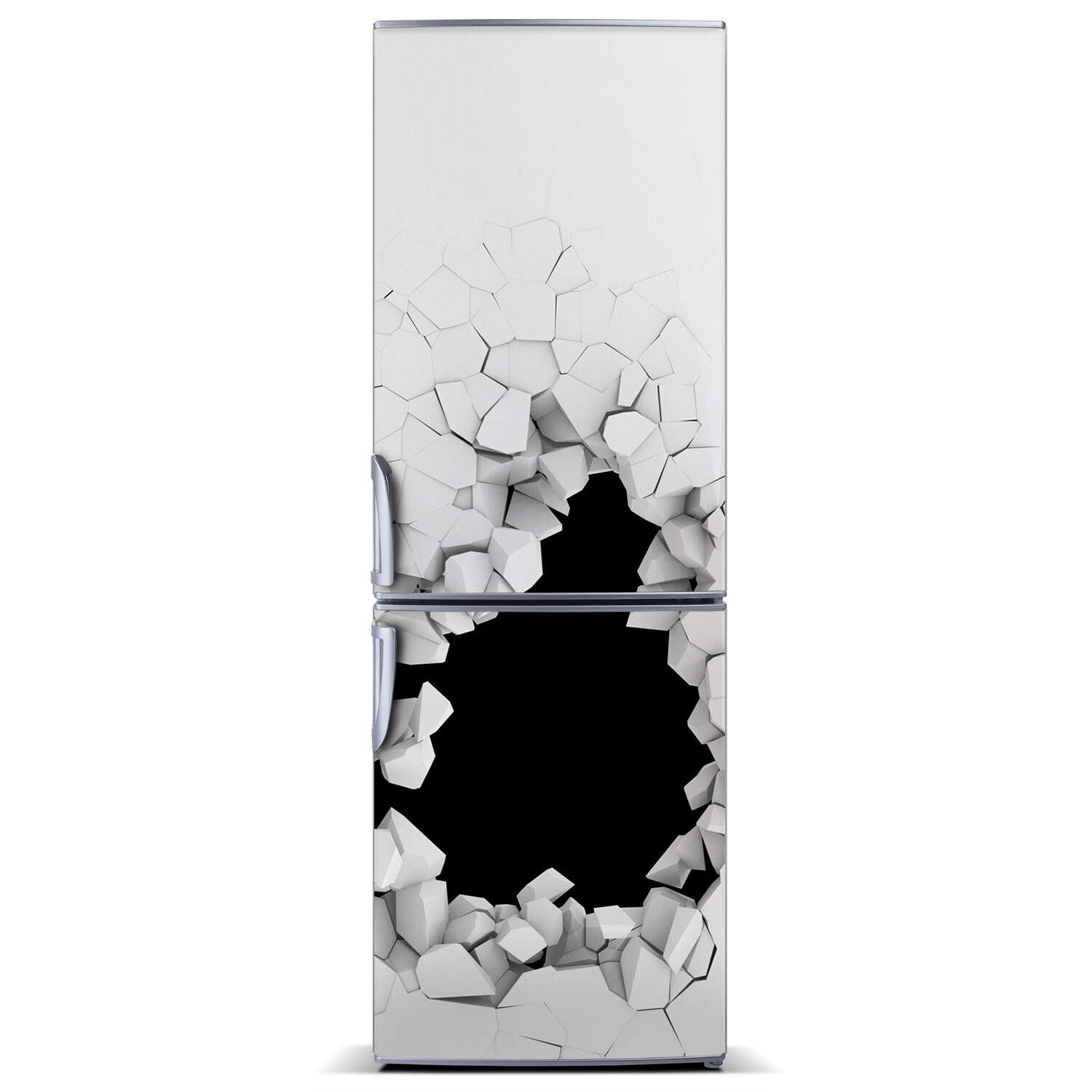 Removable Home Refrigerator Wall Sticker Magnet Decor Modern A hole in the wall