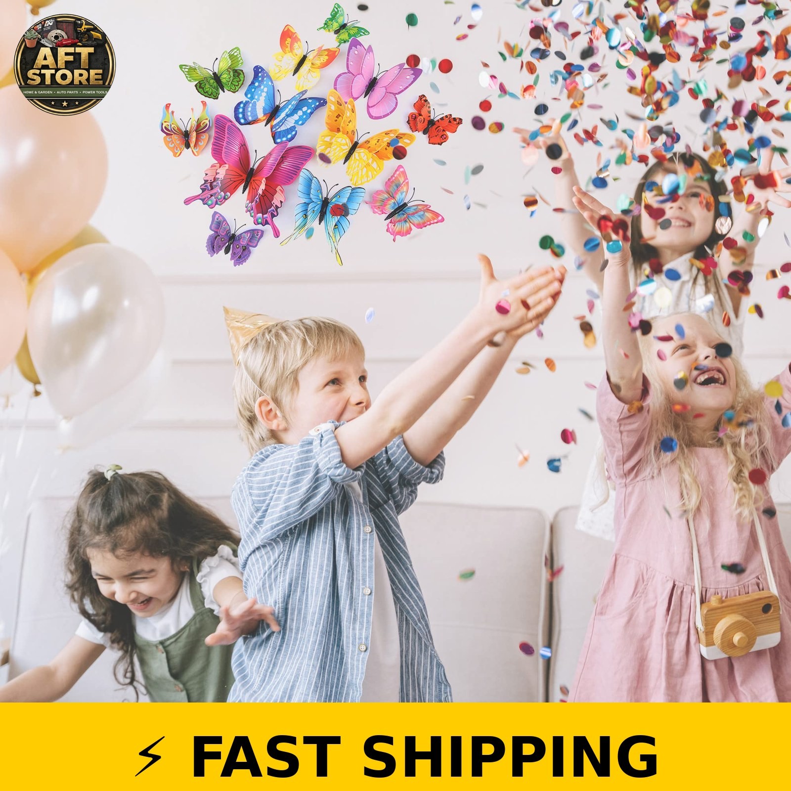 Opseam 3D Butterfly Wall Decor Stickers with Magnets