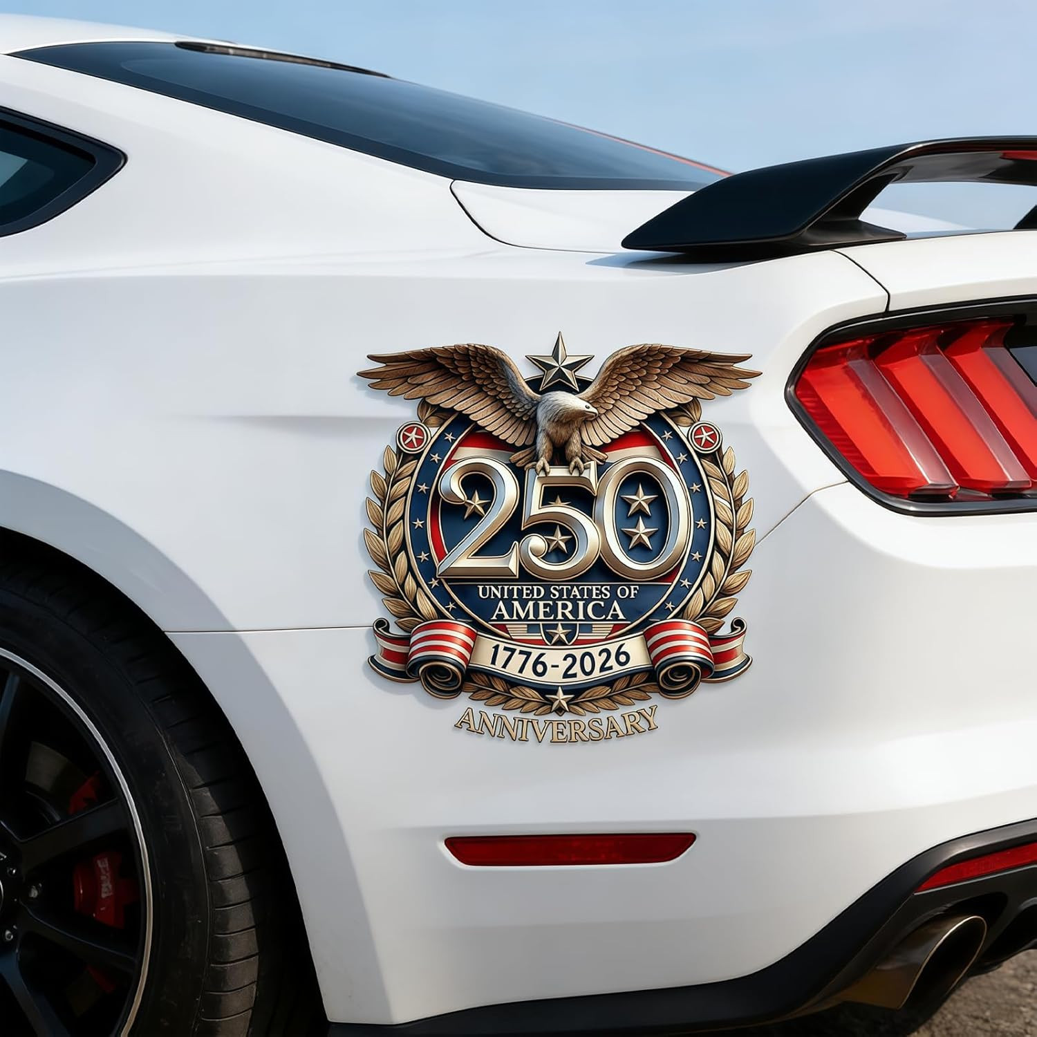 5PCS 250 Anniversary USA Stickers (1776–2026), 250 Anniversary USA Window Decal,