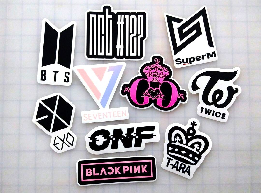 K-Pop Vinyl Sticker Lot (10 Pack) korean music star bts korea dance hip hop exo