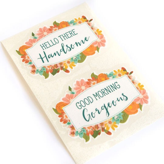RECOLLECTIONS Permanent Vinyl Decals – GORGEOUS & HANDSOME – 1 sheet