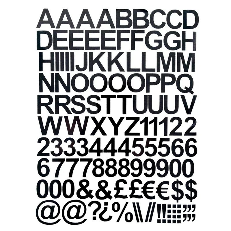 1 Inch Vinyl Letters Numbers Stickers Self Adhesive Waterproof Decals
