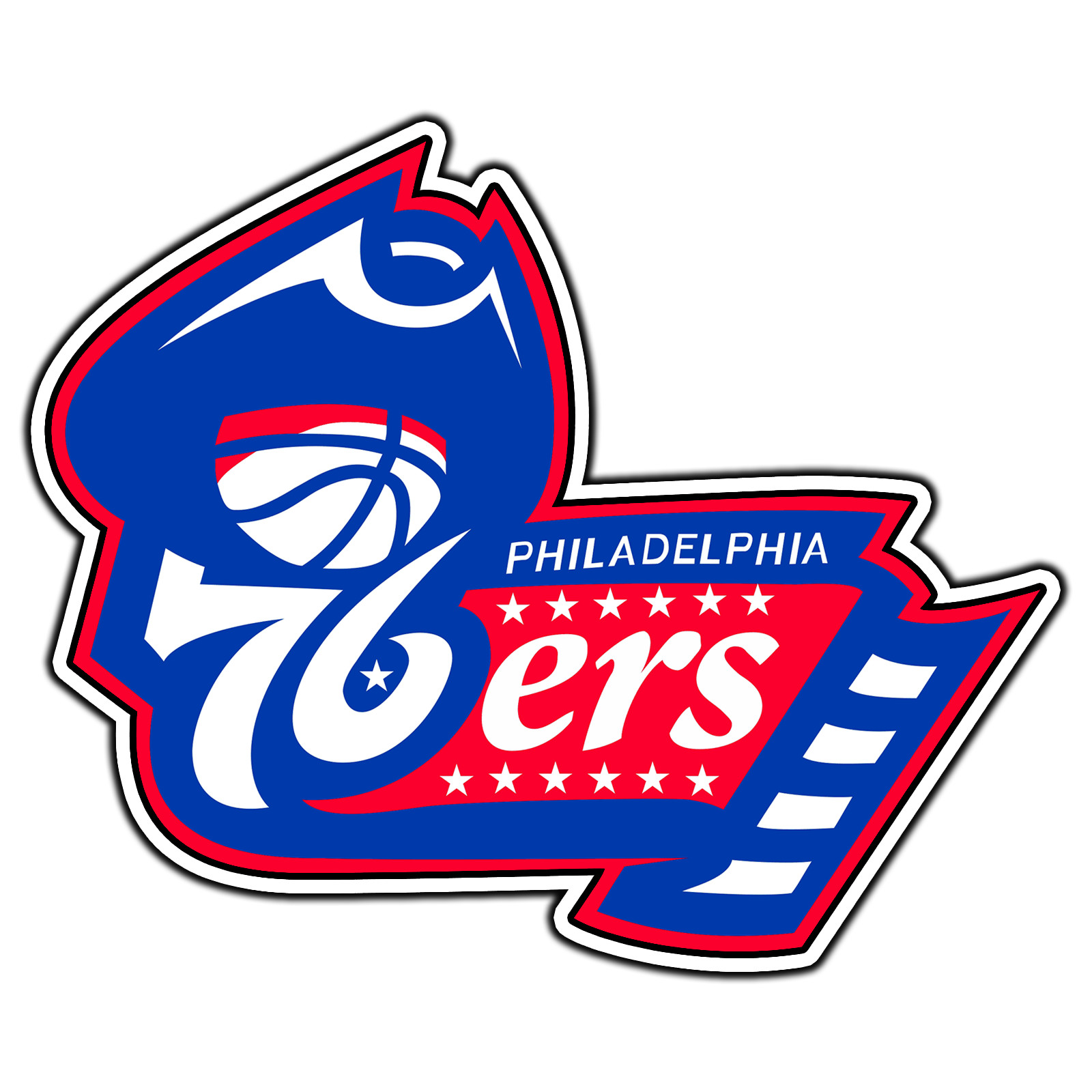 Philadelphia 76ers Logo #11 Basketball Fan Sticker Waterproof Vinyl Decal DieCut