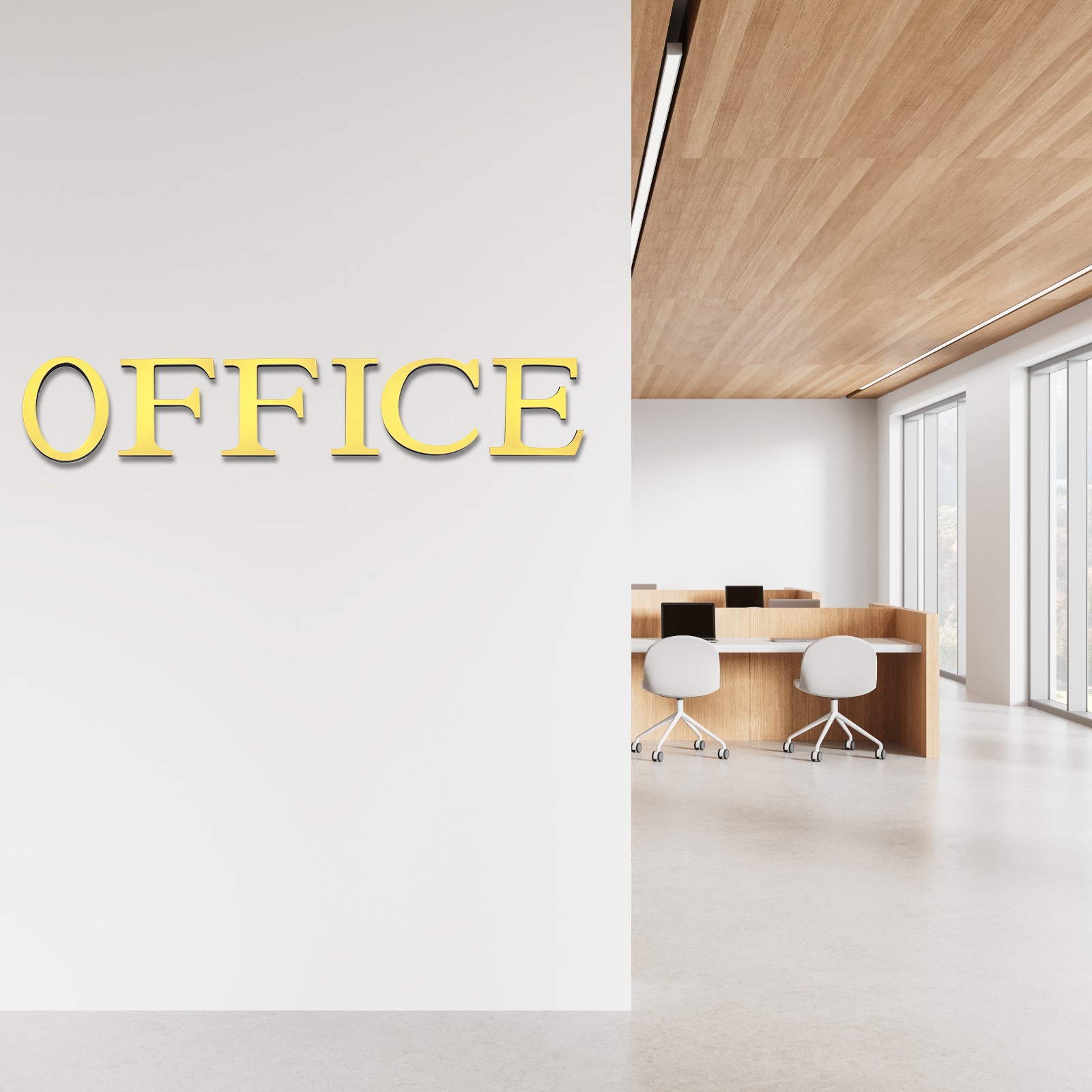 3.94 Inch 3D Acrylic Alphabet Mirror Wall Stickers Letter O Deep Gold